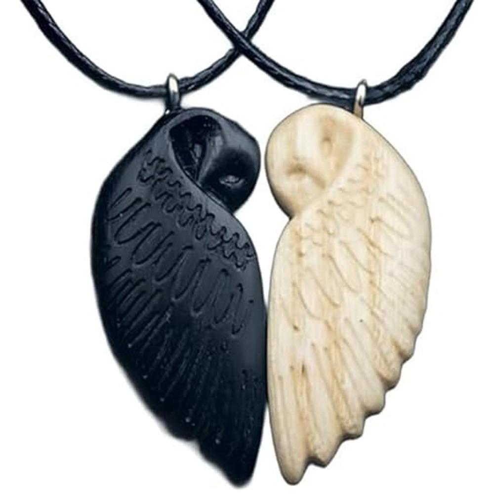 Олень кулон с деревянной совой ожерелье с рисунком животных парное ожерелье парное ожерелье