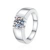 D Color 1/2 Carat Moissanite Men's Ring S925 Sterling Silver Ring Couple Proposal Ring Engagement Ring Wedding Ring Gift for Girlfriend