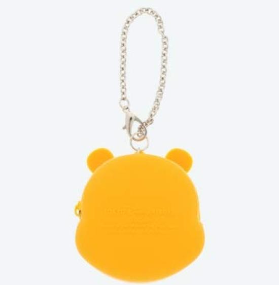 Disney Winnie the Pooh Bag Charm Coin Case Storage Pouch Silicone Tokyo Disney Resort TDR Keychain