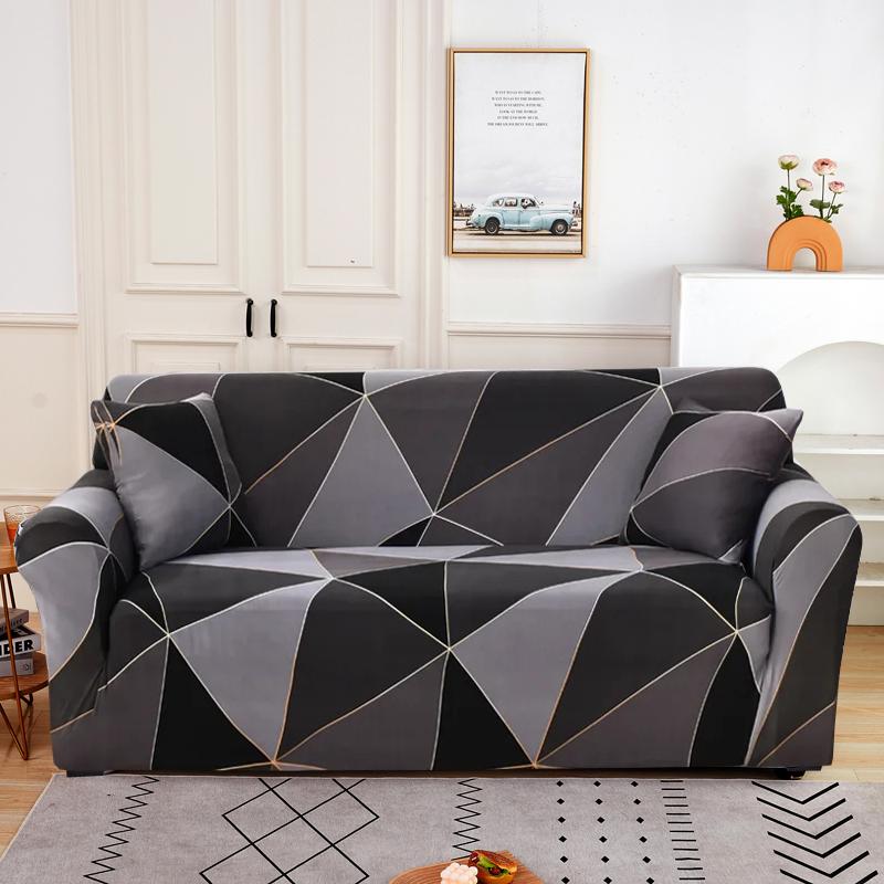 Printed Stretch Sofa Couch Cover For Living Room L Shaped Combination Chaise Sofa Slipcover Home Decor 1/2/3/4 Seats Removable