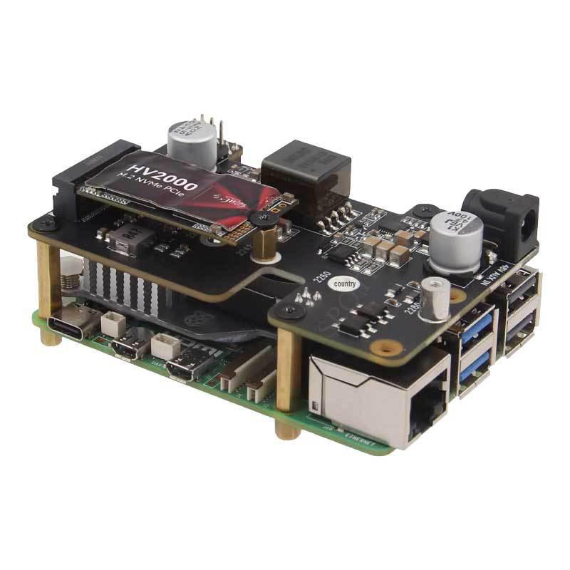 X1012 POE Ethernet блок питания PCIe на M.2 NVMe SSD плата расширения для Raspberry Pi 5