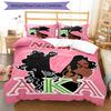 3pcs Custom Name Alpha Kappa Alpha logo Bedding Set Duvet Cover Closure Includes 1 Duvet Cover & 2 Pillowcases for All Seasons Bedroom Decor