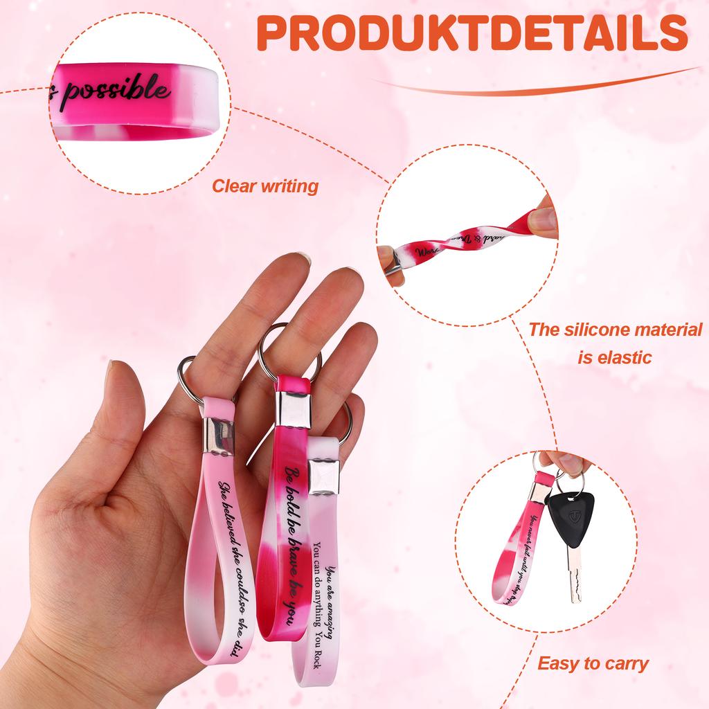 30 шт. Брелок «Спасибо» оптом Подарок сотруднику для поощрения Мотивационный силиконовый брелок Брелки с вдохновляющей цитатой Персонал App