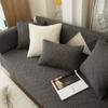 Dark Gray Washed Cotton Sofa Cushion Fabric Anti-slip Four-season Fashion Simple Cover Cushion