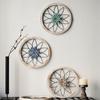 1/3pcs Wooden Frame Flower Wall Decoration Circular Wall Background Pendant Wall Hanging  Entrance