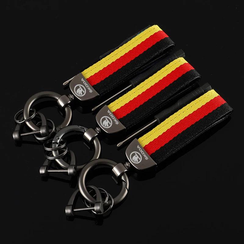 Car Keychain Keyring Key Chain Gift Accessories for Skoda Superb Scala Fabia Kodiaq Karoq Octavia A7 A5 VRS Yeti Rapid Roomster dncp95