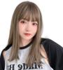 Brightlara Women's Medium Full Wig with Bangs, Inner Color, Blonde, and Bangs (hf1780-RB)