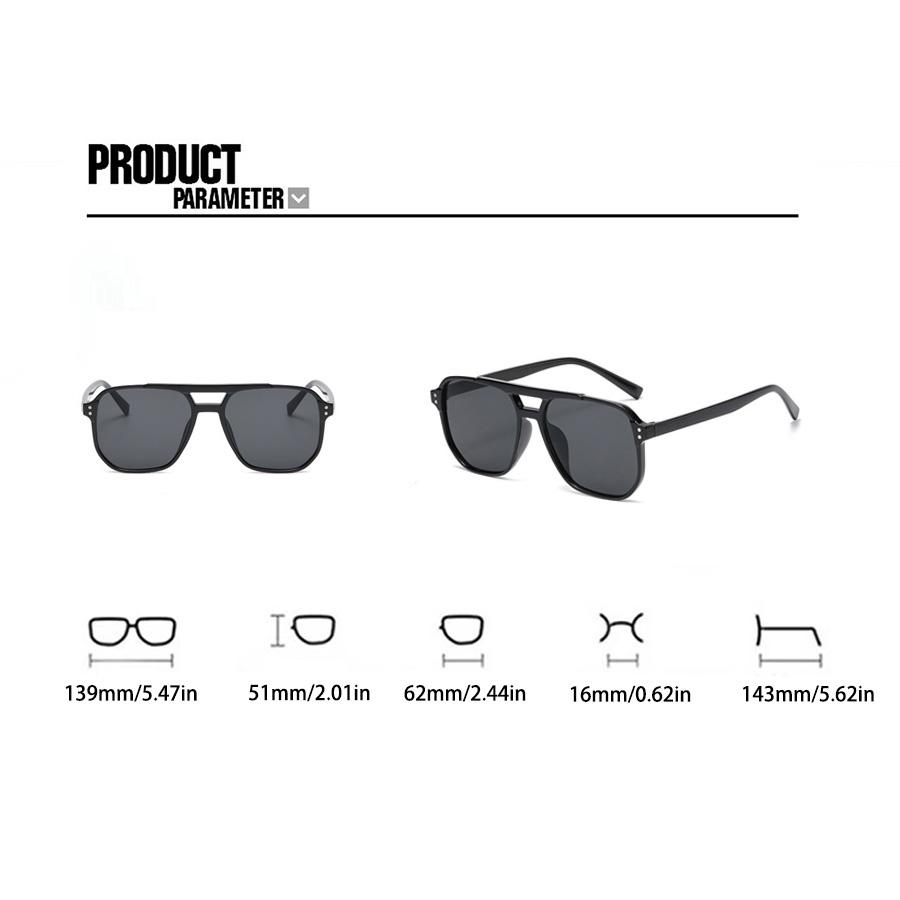 Women's Men's Square Sunglasses Retro Polygonal Sunglasses Black Retro Fashion Accessories Suitable for Gifts