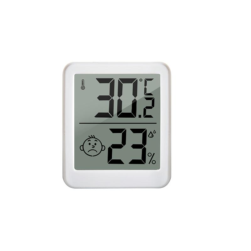 Indoor Thermometer LCD Digital Clock Thermometer Hygrometer Temperature Humidity Tester