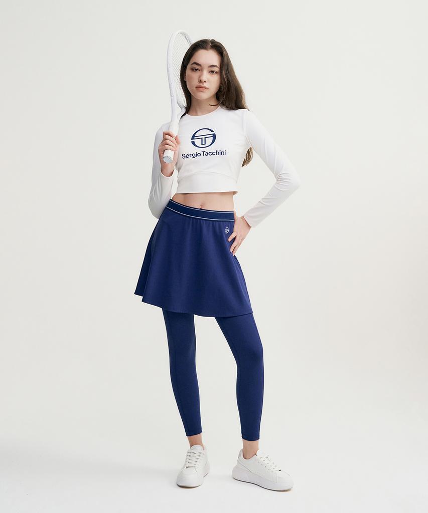 SERGIO TACCHINI W Базовая юбка-макси с расклешенным низом (военно-морской флот)