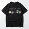 Vintage Respect Your Elders T Shirt Old Controller Tshirt Retro Funny Grandpa Gamer Tshirt Gaming Tees Oneck Loose Clothes