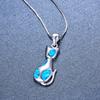 Japanese and Korean Style Jewelry Blue Cat Necklace Pendant Fashionable and Versatile for Women