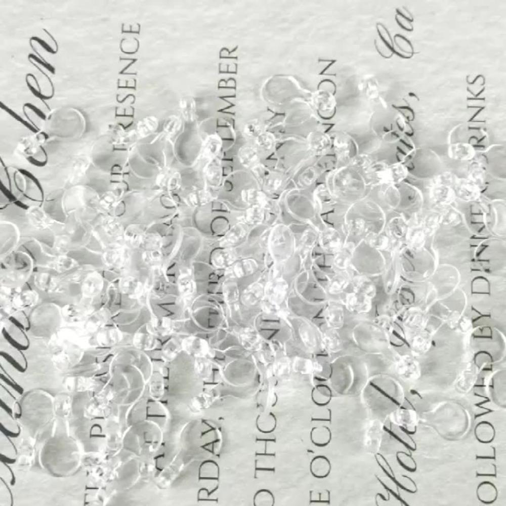 200 шт. Овальные приклеиваемые плоские дужки Прозрачный акрил Прозрачные подвески-кабошоны Дом