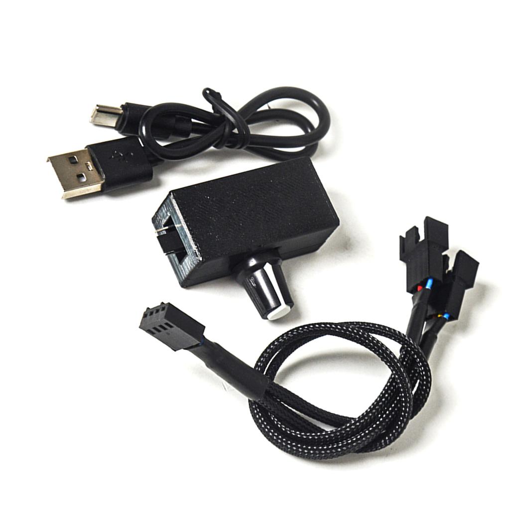 Регулируемый контроллер скорости вентилятора охлаждения ПК USB-кабель-адаптер 4Pin DC5V-12V преобразователь питания с 2/3-сторонним разветвителем