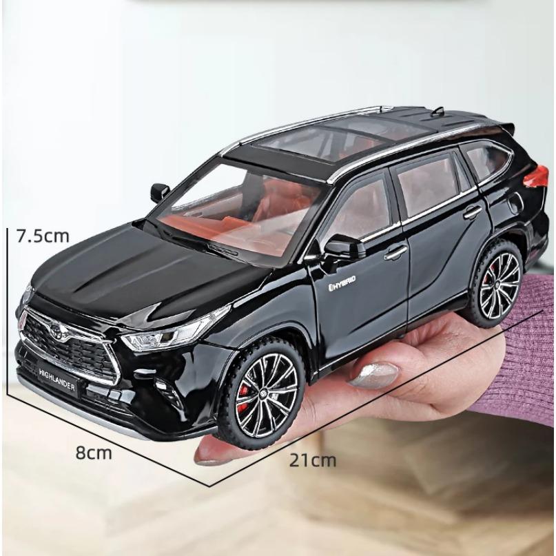 1/24 Toyota Highlander SUV 2023 литая игрушечная модель автомобиля со звуком и светом инерционный механизм детская игрушка коллекционная вещь подарок на день рождения