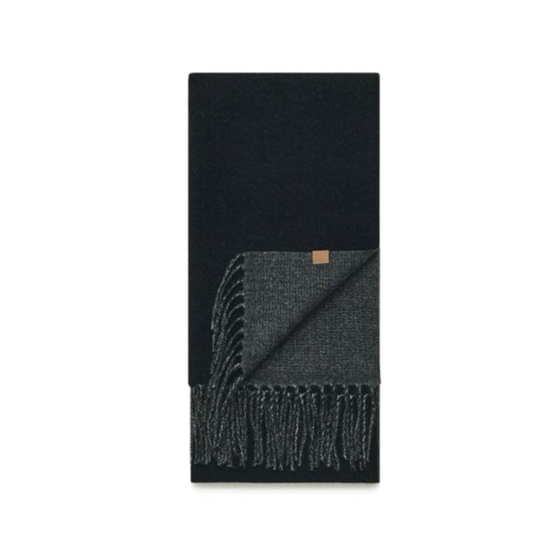Velsey Классический Двусторонний Шарф [ЧЕРНЫЙ СЕРЫЙ]