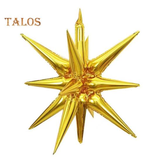 6 шт. Звездные шары 12-точечные звездные шары из фольги и майлара для свадебного юбилея, рождественского, новогоднего, дня рождения, вечеринки, принадлежностей