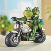 Motorcyclist Frog Figurine Frog Couple Riding Motorcycle Statue Home Decoration Frog Sculpture for Indoor Desk Garden Outdoor Decor