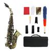 Vintage Style Bb Soprano Saxophone Sax Brass Material Woodwind Instrument with Carry Case Gloves Cleaning Cloth Brush