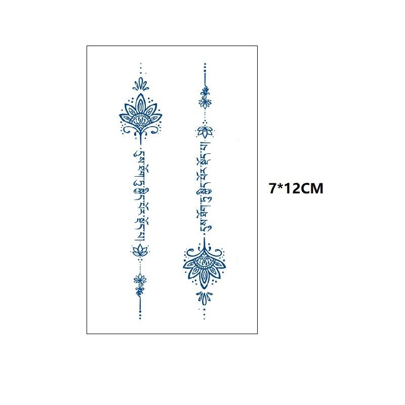 Маленький узор бабочка морская волна хвост рыбы другая сторона цветок маленький свежий сок травяной имитация грудь вода переводная татуировка наклейка