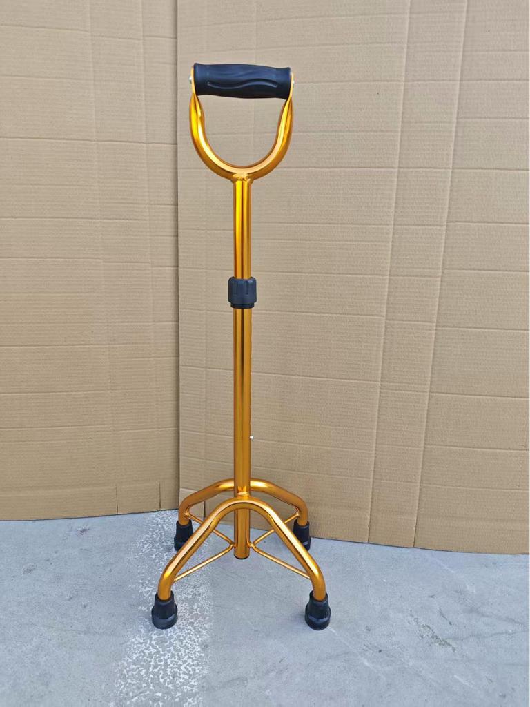 Регулируемая по высоте четырехопорная трость, телескопическая трость из алюминиевого сплава и нержавеющей стали для пожилых людей.