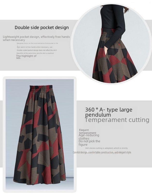 066 Юбка макси с высокой талией и цветочным принтом А-силуэта с разрезом для женщин