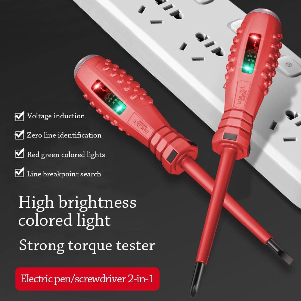Word/Cross Electric Tester Pen with Indicator Voltage Detector Voltage Sensor Pen Household