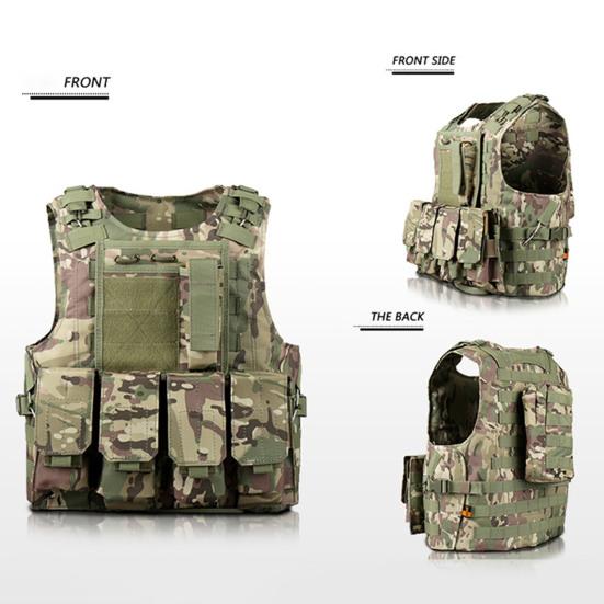 Детский тактический жилет, регулируемый холщовый жилет с несколькими карманами, уличный боевой жилет для мальчиков и девочек, ролевая игра, охота, игра, тренировочное снаряжение
