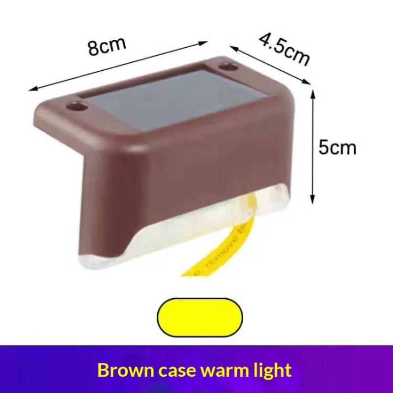 1/4 шт. Светодиодный солнечный фонарь для террасы, уличный, водонепроницаемый IP44, на солнечной энергии, садовые лампы для перил, лестниц, ступеней, забора, двора, патио, дорожки