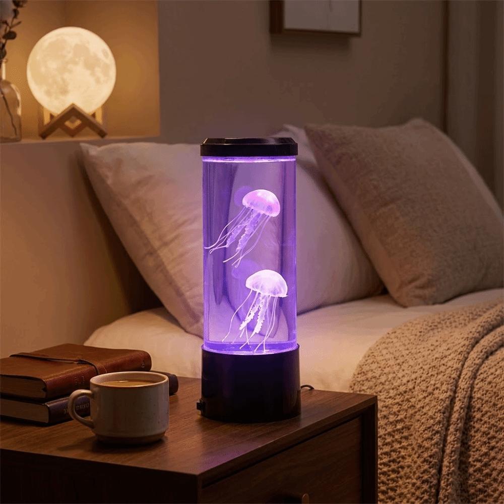USB Fantasy Aquarium Lamps 7-Color Changing Jellyfish Lava Lamp Home Decoration Light Kids Gifts