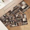 1pc/2pc Wood Grain Pattern Floor Mats for Kitchen, Bathroom, Laundry Room, Water Absorbing and Anti-Slip Rug Home Decor