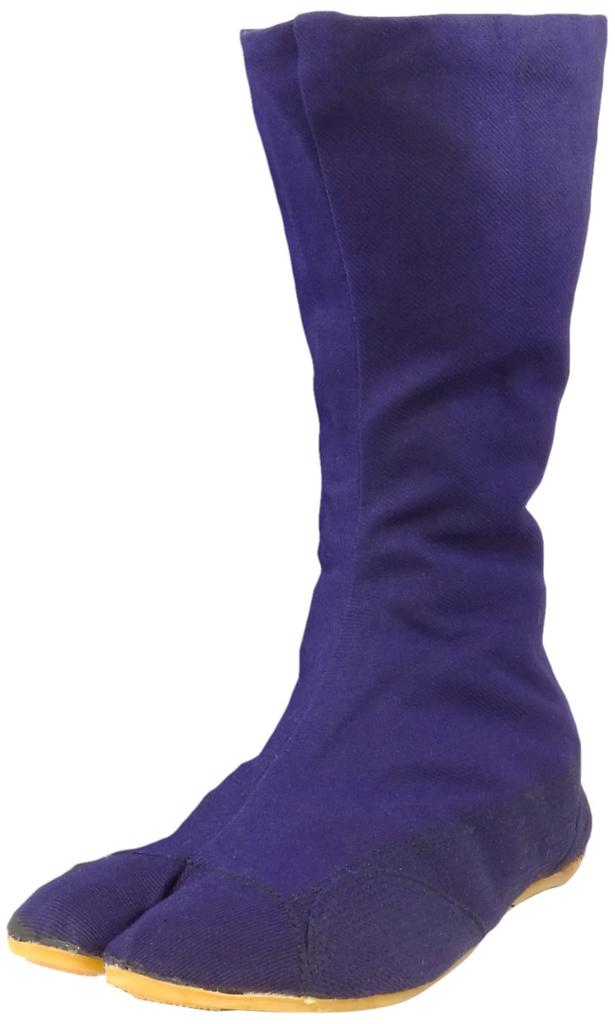 Rikio Sewn Navy T12W Tabi, Taro, 12-Sheet Kohaze, Blue, Thick, 26.5cm,