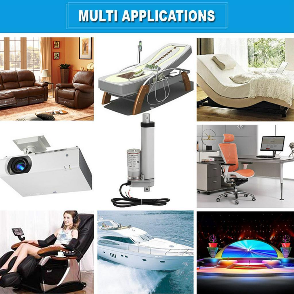 12V IP54 500Н 50-400мм Мотор линейного актуатора Электрический Промышленный Подъемник Открыватель двери Подъемный инструмент Номинальная скорость Изысканный белый