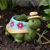Turtle Plant Pot Decoration High Durability Waterproof Cartoon Cute Turtle Animal Succulents Holder Resin Flower Pot