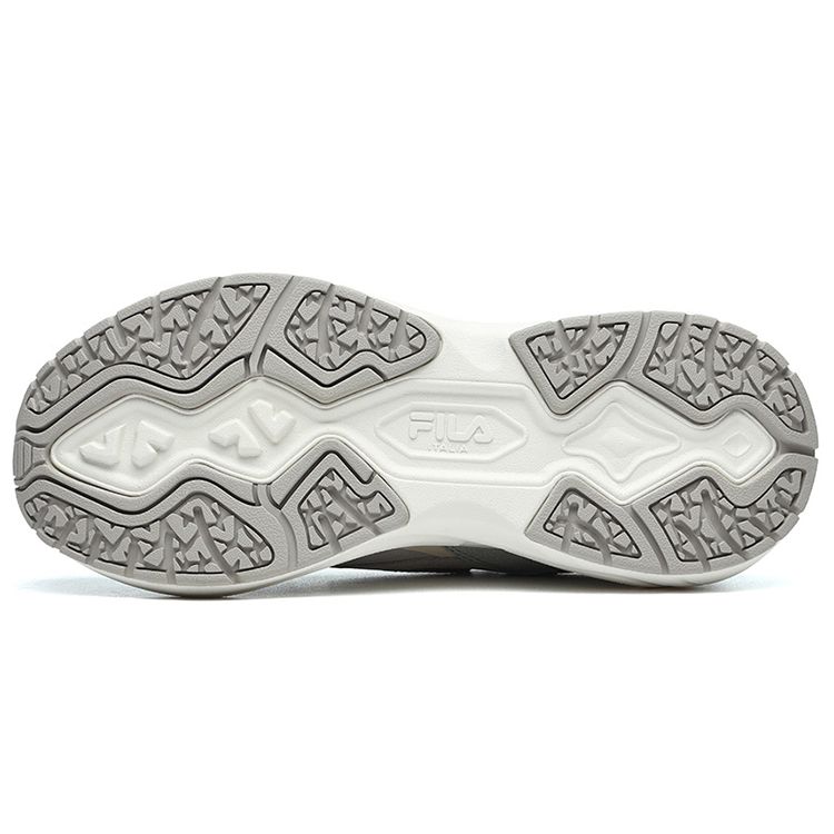 Fila Модные кроссовки Крутые Легкие из синтетической кожи Низкие Марафонские беговые кроссовки Женские кроссовки Серо-зеленые F12W144154FSF