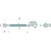 Central upper link cat.2-22.25mm 695-930mm M30x3.5 hook-head