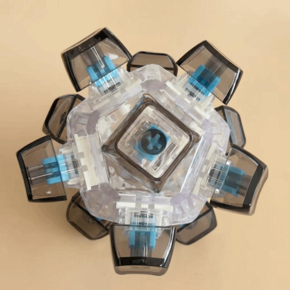 Clickable Button Fingertip Press Button Tester 12 Key Keyboard Key Toy Fidget Toy  Focus Games