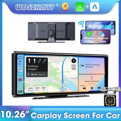 10,26-дюймовый портативный беспроводной экран Carplay HD камера заднего вида автомобильный радиоприемник DVR MP5 BT мультимедийный видеоплеер Android Auto