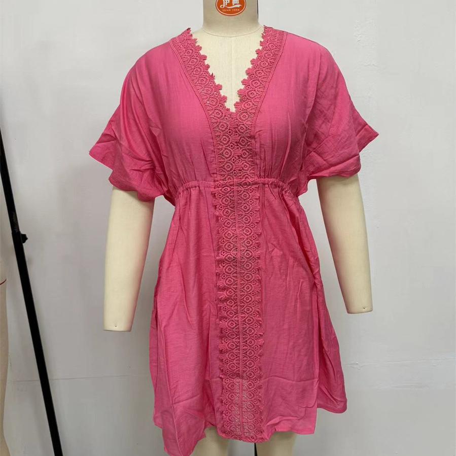 Летнее женское кружевное пляжное платье, бикини, купальники, наружные накидки