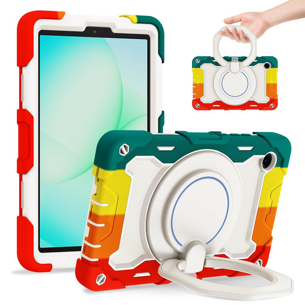 For Samsung Galaxy Tab A11 Case with Kickstand PC + Silicone Shockproof Rugged Tablet Cover