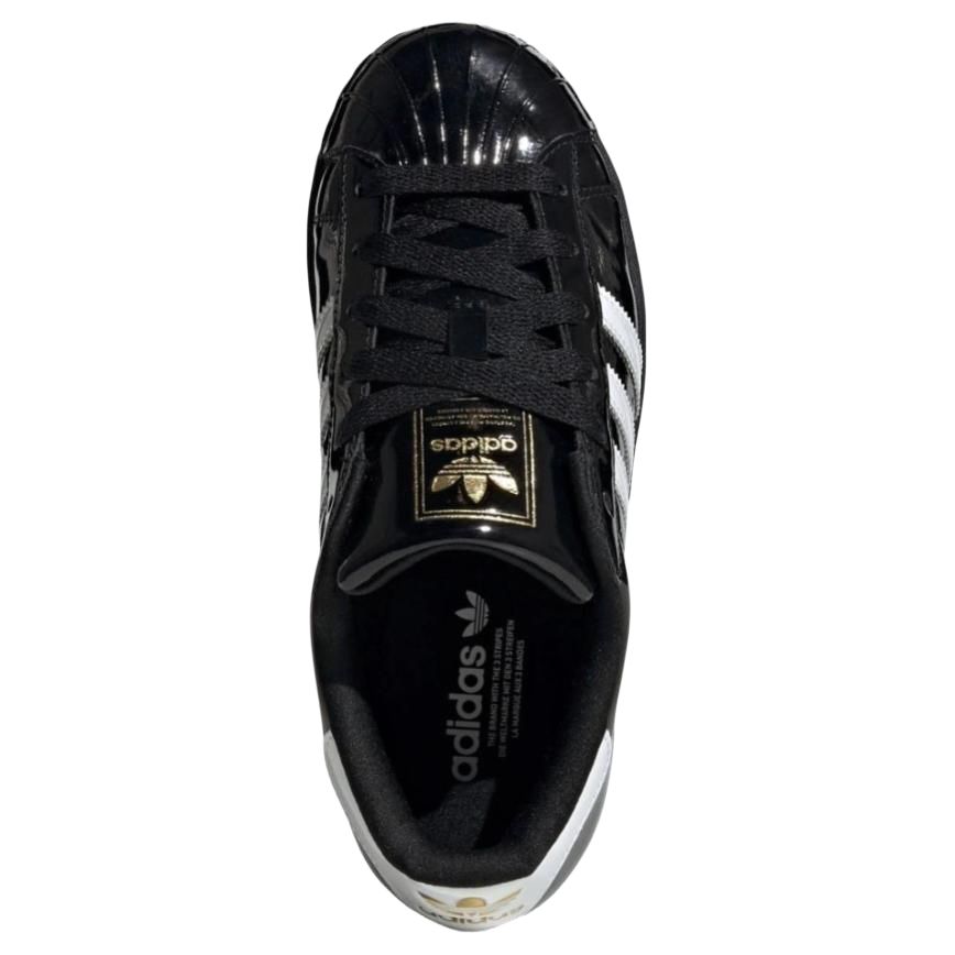 Adidas Женские кроссовки Superstar 2 Core Black Cloud White Gold-Metallic JS4009