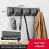 YUNJIEYA Folding Door Hooks Towel Hanger Nail Free Punch Wall Rack  Hook Coat Clothes Holder for Bathroom Kitchen Accessories