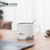 Guanshan European Ceramic Coffee Cup with Spoon
