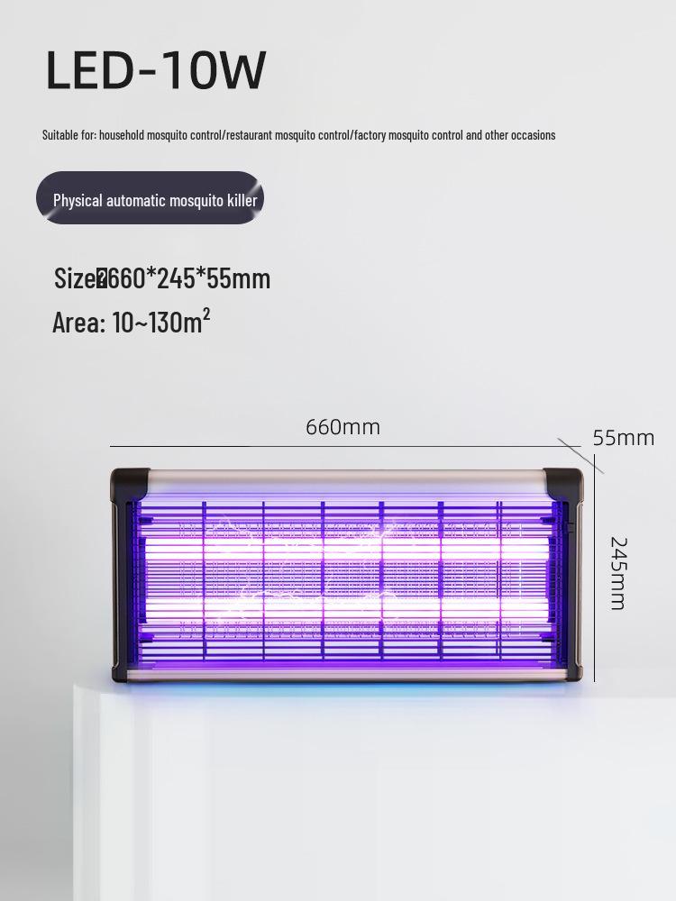 Уличная светодиодная лампа-ловушка для комаров и мух - Подвесная вертикальная борьба с вредителями для ресторанов, мастерских и ферм