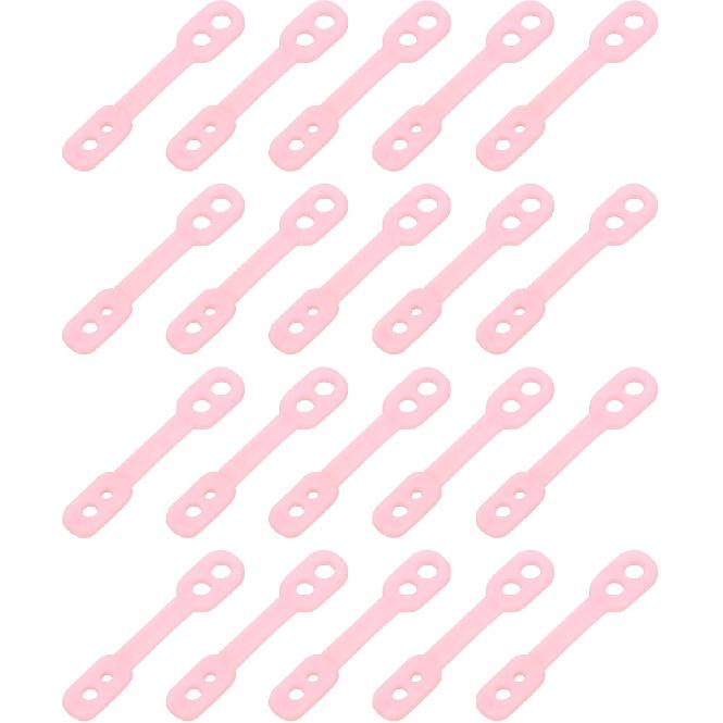 uxcell 40Pcs Clothes Hanger Windproof Plastic Strip Hook, Anti-Slip Off Windproof Fixed Buckle, Anti-Drop Strips Hanger Fixation for Outdoor Indoor