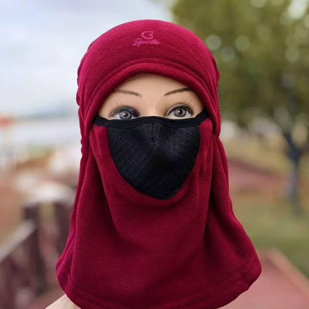 Дышащая сетчатая теплая крышка для лица, двухслойная теплая шапка для шеи, для езды на велосипеде и катания на лыжах на открытом воздухе