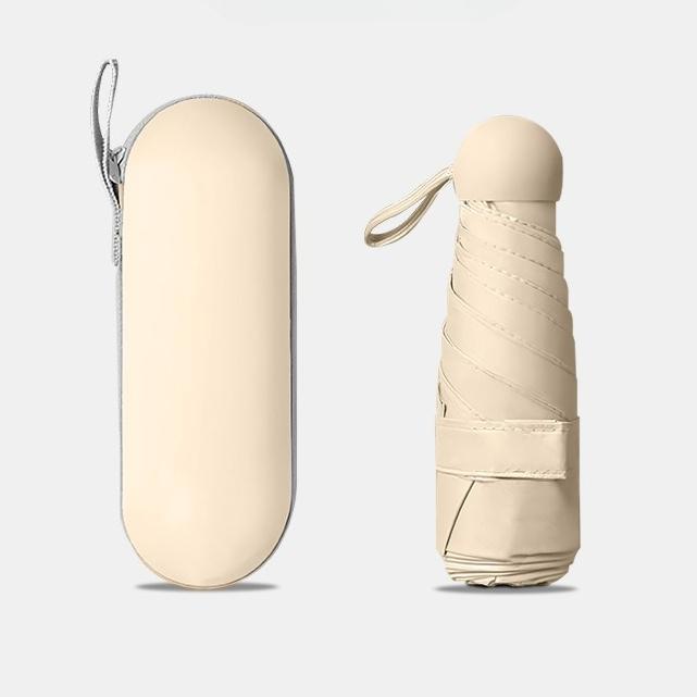 18СМ 6 спиц Легкий Компактный Карманный Зонт с Коробкой для Хранения Складной Дорожный Зонт для Повседневной Жизни Солнечных и Дождливых Дней