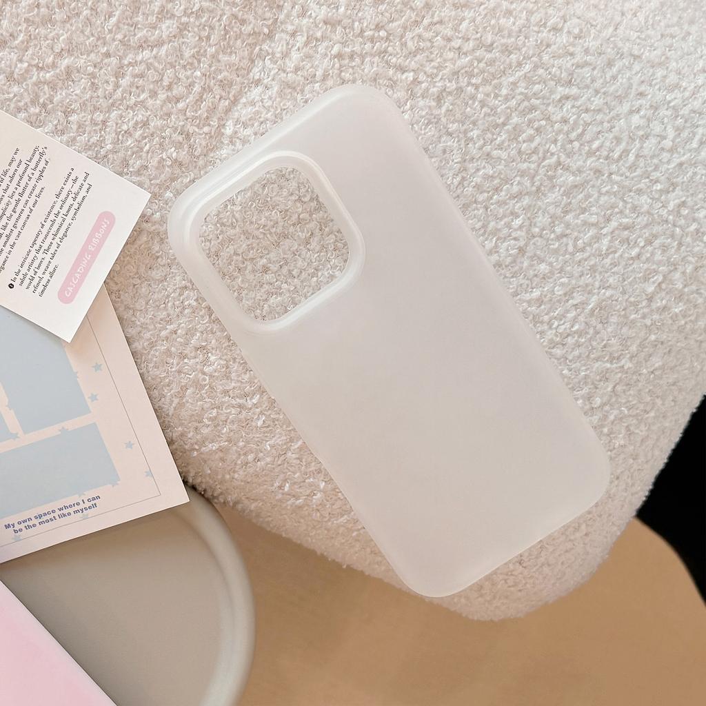Simple IPhone16 Suitable for 15 IPhone Case 17pro Max Solid Color Silicone 13 Anti Fall 12 Transparent Color