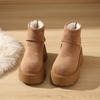 2025 Winter Chunky Platform Thick Bottom Women Snow Boots Keep Warm Cotton Short Booties Shoes