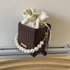 Niche Design Bag Women's New Trendy Fashion This Year, Pearl Chain Bucket Bag, High-end Feeling, Foreign Style, One Shoulder Crossbody